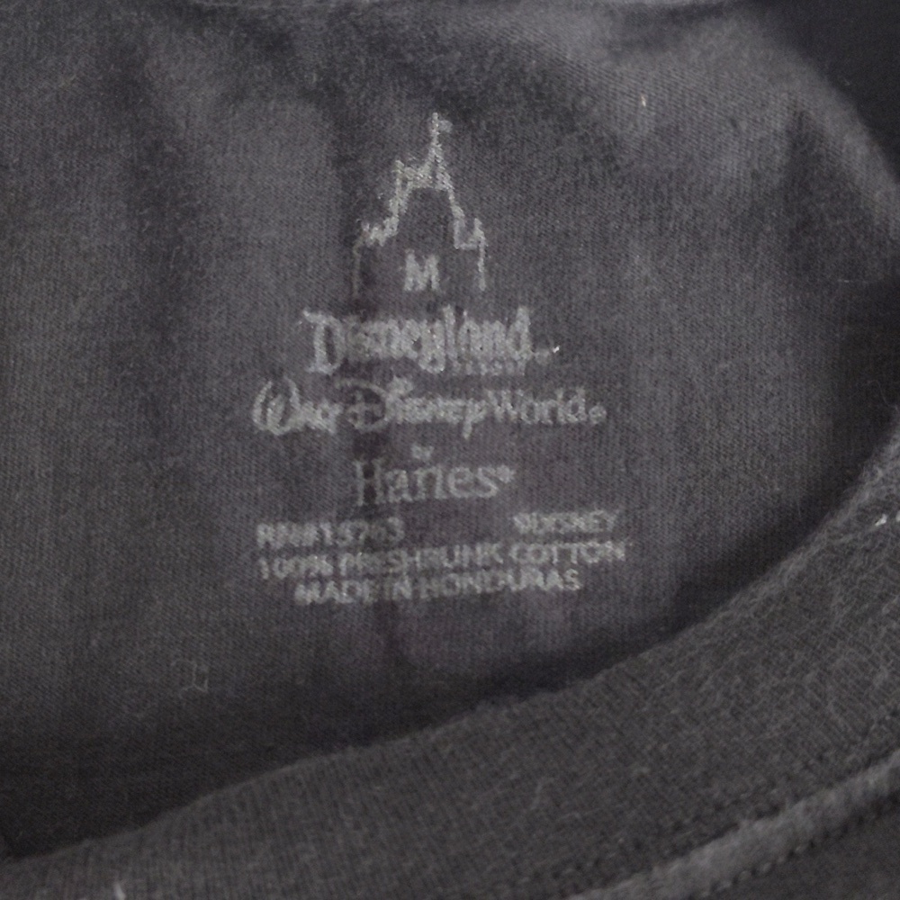 Disney Parks Walt Disney World Neon Lights Castle Black T-shirt Size Medium - Picture 3 of 5